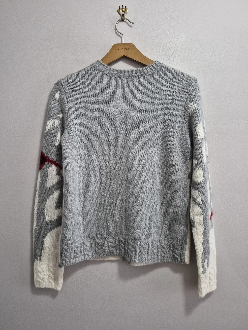 Talbots Cardinals Winter Snow Birch Cardigan Sweater Size XS - Picture 4 of 6
